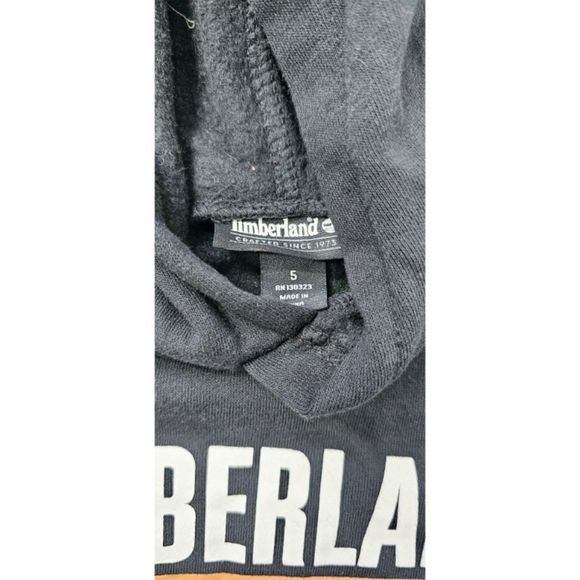 Size 5 Boys Timberland Black Pullover Sweater - Picture 3 of 3